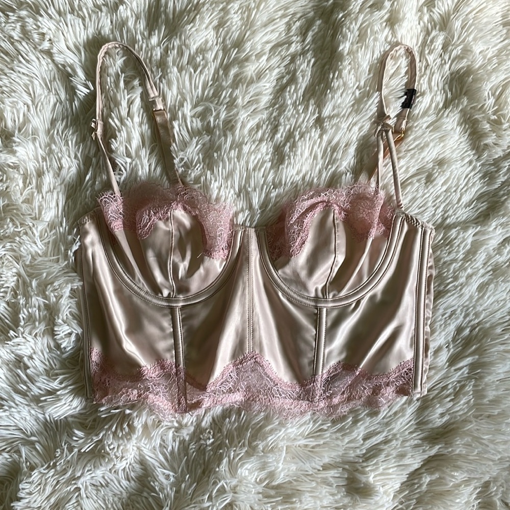 Victoria’s Secret Pink Lace Bustier Top